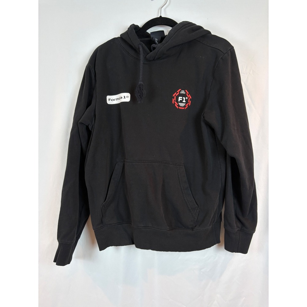 HM Formula 1 Racing Graphic Hoodie Black Regular Fit Small Mens Sweatshirt